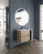 Galyon TORVISCO Mueble de Baño + Lavabo Cerámico - ALIER Mueble Suspendido con 2 Cajones y 1 Puerta, Acabado Blanco Brillo/Pardo, 80-120cm. FÁCIL INSTALACIÓN (Blanco Brillo, 120 cm 1 Seno)
