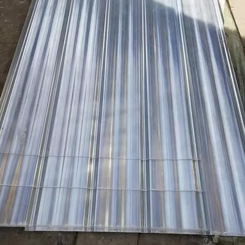 Planchas Transparentes Tejados,1mm Hojas de Techo Corrugado,Placa Ondulada FRP para Exteriores,Placa de Iluminación Natural de Fibra de Vidrio,Chapa Tejado o Pared (0.9×1m/35×39in,1pcs)