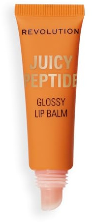Revolution Juicy Peptide Lip Balm, Hydrating & Nourishing Formula with Peptides, Squalane & Vitamin E, Vegan & Cruelty-Free, 8ml, Peach Bellini Orange
