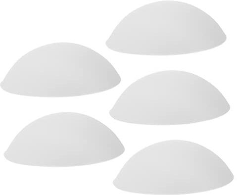 MUCKLILY Women round Bra Cup Inserts White Xxl 5 Pairs Polyester