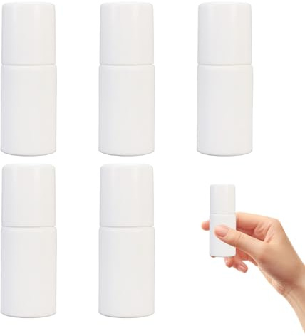 MniimaLuxe 5 Stück Roll On Flasche Leer 50ml,Deoroller zum Befüllen,Roller Flaschen Nachfüllbare,Sonnencreme Applikator Nachfüllbar,Deo Sonnencreme Roller für Atherische Ole,Hautpflegeprodukte,Parfüm