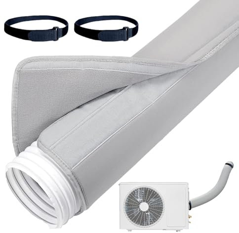 Copertura per tubo del condizionatore d'aria, manicotto isolante per tubo CA - Manicotto impermeabile isolato a 3 strati regolabile per protezione del tubo, protezione per tubi a lunga durata e
