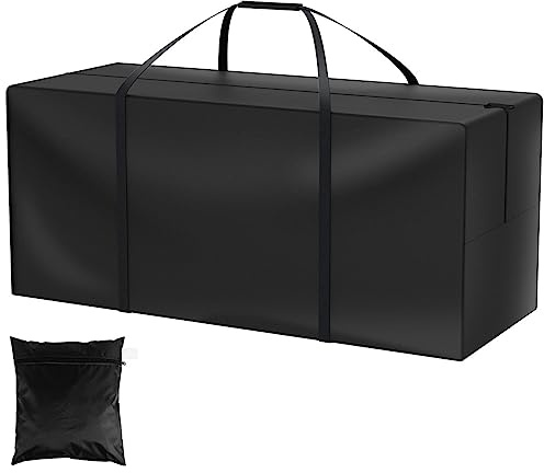 Extra Large Garden Furniture Cushion Storage Bag 173x76x51cm Heavy Duty 210d Oxford Cloth Waterproof Christmas Tree Storage Bag with Handle and Zipper Outdoor Cover for Patio Furniture (1 Pcs)