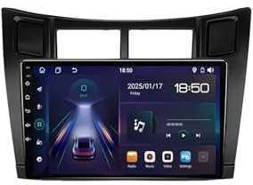 Autoradio Car Navigation per Toyota Yaris 2007-2012 Car Radio con Bluetooth Vivavoce, con Hd Touch Screen Supporta Navigazione, Bluetooth, 8 Nucleo 8G+256G