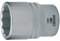 Hazet Steckschlüsseleinsatz Doppelsechskant 900Z-8 8mm I Antrieb 1/2 Zoll I Chrom-Vanadium-Stahl, robustes Design