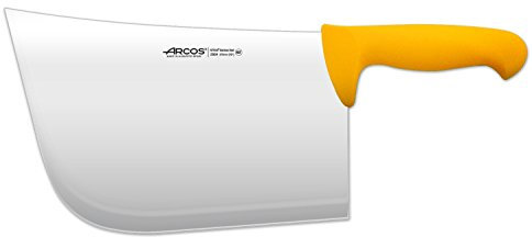 Arcos Serie 2900 - Cuchillo Hachuela - Hoja de Acero Inoxidable NITRUM de 270 mm - Mango inyectado en Polipropileno Color amarillo
