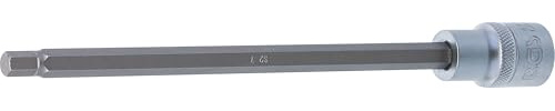 BGS 4277 | Bit-Einsatz | Länge 200 mm | Innensechskant 7 mm | Antrieb Innenvierkant 12,5 mm (1/2) | Chrom-Vanadium-Stahl | Verchromt, matt | mit Rändelung