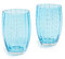 Zafferano Perle Glasbecher - Handgemachtes transparentes Buntglas, cl 32 h 109mm d 71mm - Set 6 Stück - Aquamarin, PR00103