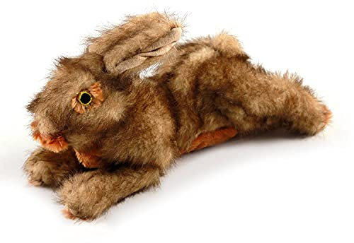 ALL FOR PAWS Classic - Brown Rabbit - brauner Hase mit Quietscher - Hundespielzeug - Größe: Small