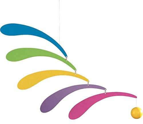 Flensted Mobiles - Flowing Rhythm, Regenbogen - Mobile - Windspiel - 30x45cm