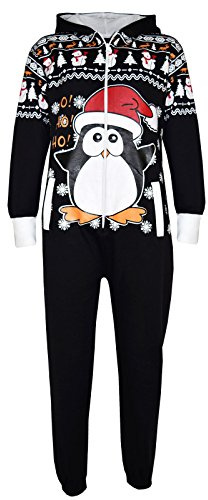 A2Z 4 Kids Girls Boys Santa Fleece Onesie Christmas Jumpsuit Novelty Outfit | Soft Festive All In One Sleepwear Costumes Children Cosy Ages 5 to 13 Years