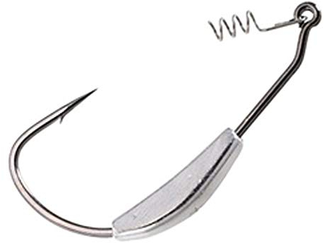 Gamakatsu Weighted Superline Spring Lock - 4 Offsethaken zum Spinnfischen, Wide Gap Haken für Gummiköder, Angelhaken, Offset Haken, Größe/Gewicht:Gr. 3/0 / 1.75g