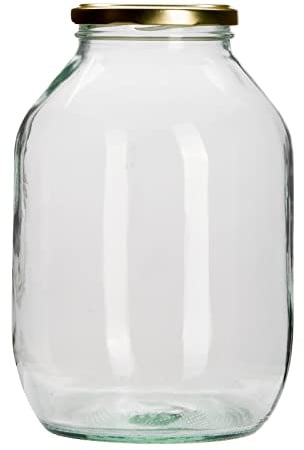 Half Gallon Pickle Jar with Gold Twist Off Lid - (Choice of Lid Colours)