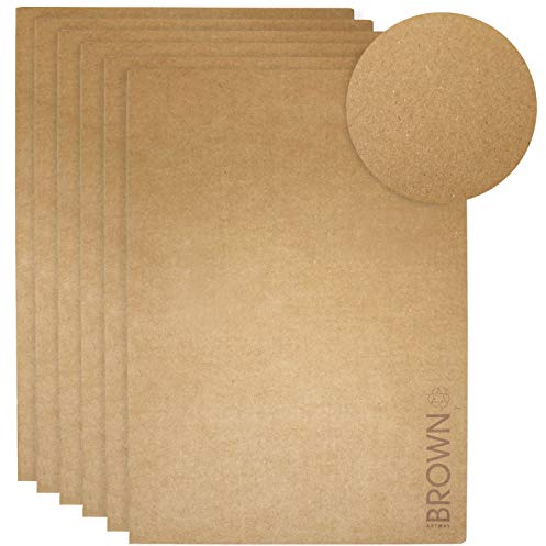 Artway - Skizzenheft - Umschlag aus Kraftpapier - Recycling-Qualität - 28 Seiten mit 130 g/m² - A3 - Braunes Papier - 6 Stück, Braun