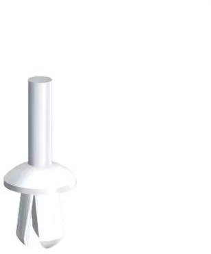 Unex 1305 U60X Plástico Remache, Natural, 5mm Tamaño, Paquete de 100. Caja de 2 bolsas de 100 uds.