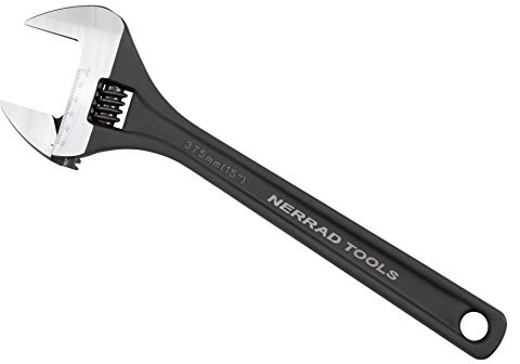 Nerrad Tools NTHDW15 Heavy Duty Adjustable Wrench, Black, 15-Inch