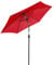 Angel Living 270cm Parasol de Jardín Sombrilla de Acero con Mecanismo de Inclinación Sombrilla con Mástil de Acero de 38mm para Jardín Patio Playa (Rojo)