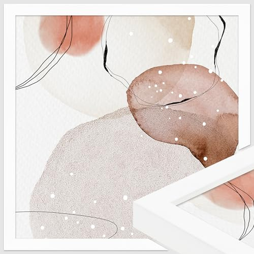 WANDStyle Bilderrahmen 30x30 Weiß, moderner Bilderrahmen Holz 30x30 cm | Hochwertiger Holzbilderrahmen, Posterrahmen zum Aufhängen, Rahmen 30x30 cm, Fotorahmen H950 - Made in Germany