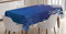 ABAKUHAUS Weihnachten Tischdecke, Verschiedene Schneeflocken, Druck mit Klaren Farben ohne Verblassen Waschbar für innen oder Außen Bereich, 140 x 200 cm, Navy Blau hellblau weiß
