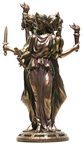 Veronese Hecate Hekate Greek Goddess of Magic Statue Sculpture Bronze Finish (30cm/11.81inch)