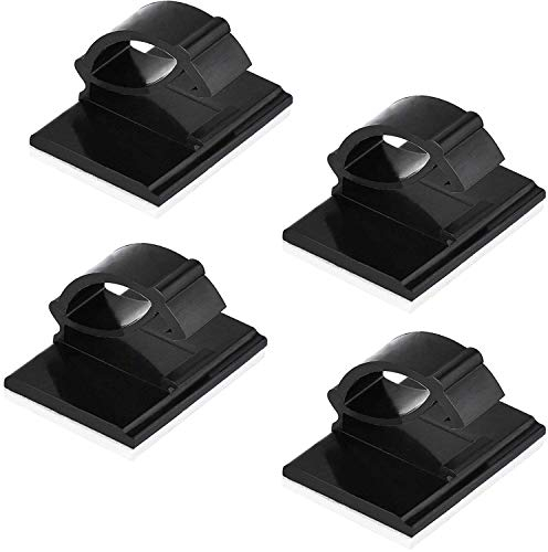 Lot de 50 colliers de serrage auto-adhésifs en plastique rectangulaires pour câble de fixation rapide pour voiture