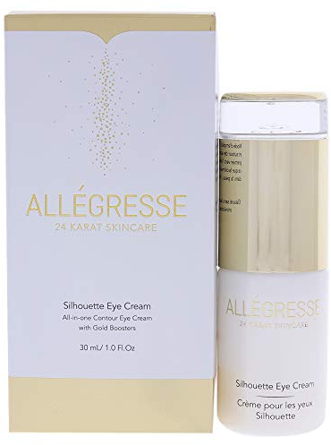 ALLÉGRESSE 24 KARAT SKINCARE Gold Eye Cream – Anti-Aging, Anti-Falten Feuchtigkeitscreme – mit natürlichen Ölen, Extrakten, Antioxidantien, Vitamin E und Beautifeye, 28 ml