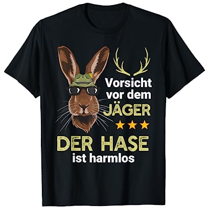Hase Jäger Jagd Wald T-Shirt