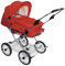 EICHHORN Kinderwagen Kombikinderwagen Komplett-Set, 0-3 Jahre, umbaubar zum Sportwagen, inklusive Babytragetasche, Stoff Rot (ECCO-Rad)