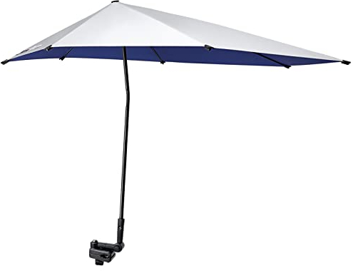 G4Free Verstellbarer Strandschirm mit LSF 50+, Größe XL, 118 x 113 cm, mit Universalklemme für Stuhl, Golfwagen, Buggy, Bleacher, Terrasse