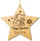 Personalised Christmas Tree Decorations Dog Personalised Christmas Bauble Pet Puppy Custom Engraved Wooden Christmas Decorations Wood Ornaments Dogs Xmas Tree Decorations 2025 (Star)