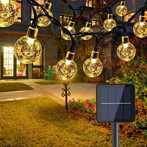 AETKFO Guirnaldas Luces Exterior Solares, 7M 50 LED Guirnalda Luminosas Solar, 8 Modes Bombillas Interior y Exterior Cadena de Luces Solar para Jardín, Patio, Fiesta