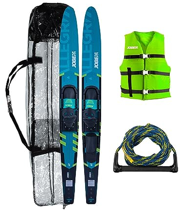 Jobe Wasserski Allegre Combo Waterskis Package Teal 59INCH