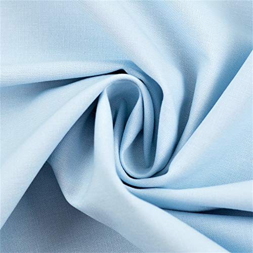 100% Viskose-ANNA LENA-Uni-Sommer-Blusen-Stoffe-0,5 m Schritte-Meterware-ca. 138 cm Breite (Hellblau-3029)