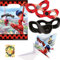 HHO Marinette-Adrien-Party-Set : Erweiterungs-Set 2 Einladungen + Mitgebseltüten + Augen-Masken