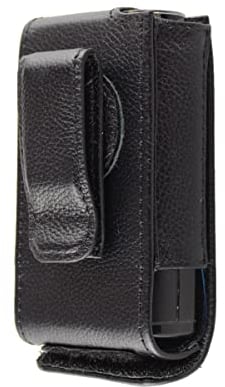 caseroxx Echtleder Insulinpumpen Tasche kompatibel mit Medtronic Minimed 630G - 670G / 780G Insulinpumpen, Gürtelclip Schutz-Holster in schwarz