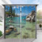 SK Studio 2 Stück Outdoor Vorhang Wetterfest Wasserdicht Sichtschutz Sonnenschutz Vorhang mit Strand-Ozean-Druckmuster für Balkon Terrasse Veranda Pergola Gartenlaube Stil 14, 150x166cm