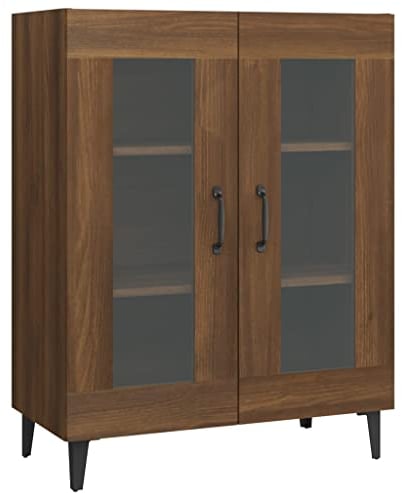 vidaXL Sideboard Schrank Anrichte Beistellschrank Kommode Mehrzweckschrank Standschrank Wohnzimmerschrank Braun Eichen-Optik 69,5x34x90cm Holzwerkstoff