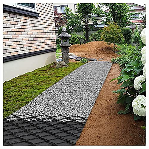 SRNSAEB Hochleistungs-Geo-Bodengitter-Bodenstabilisator, Flexibles Waben-Bodengitter for Kies, Gras, Sand, Boden, Beton, Geozellen-Geogitter for Gartenterrassenwege (Size : 2x10m(6.5ftx33ft))