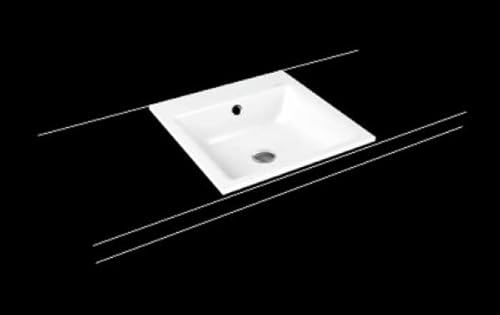 Kaldewei Puro Einbauwaschtisch 3150 460x460x14 mm, 900006013001, Ausführung: mit 1-er Hahnlochbohrung