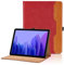 Funda para Samsung Galaxy Tab A7 10,4 Pulgadas 2020 (SM-T500 / T505 / T507) PU Leather Ángulos Ajustables Tablet Case con Supporto Funzione y Bolsillo, Auto Reposo/Activación - Rojo