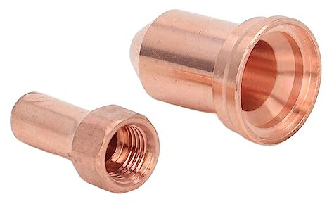 20-teiliges Plasmaschneidbrenner-Düsen-Elektroden-Set, Messing, Stark, Hochtemperaturbeständig, Leicht zu Tragen, Kompatibel mit Plasmaschneidbrennern der Serien PT 80, IPT 80,