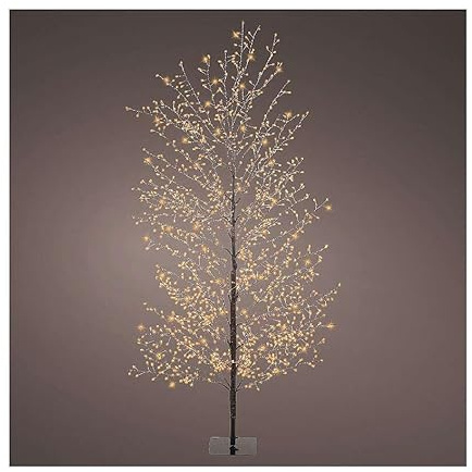 Arbre Lumineux Noir 1350 Micro LEDs Blanc Extra Chaud 150 cm pliants Branches int/ext