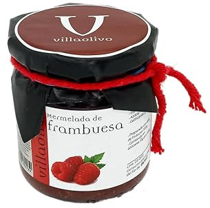 Villaolivo - Mermelada De Frambuesa 210g | Mermelada de Frambuesa Gourmet | 100% Natural |