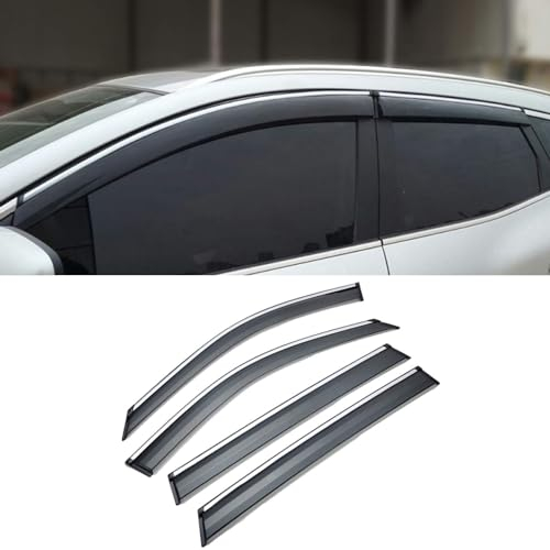 MINIKS 4 Stück Auto Windabweiser für Renault Kadjar 2015-2019, Autofenster Regenschutz Auto Regenabweiser Seitenscheiben Vorn und Hinten Deflektoren Auto ZubehöR