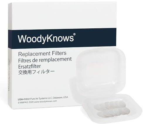 Ersatzfilter von WoodyKnows Super-Defense-Nasenfiltern (Ersatzfilter – Rund, 60 Paare, S)