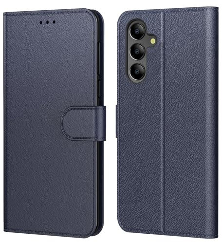 Tenphone pour Coque Samsung Galaxy A15 4G, Coque Samsung A15 5G,Etui Protection Housse Premium en Cuir PU, [Emplacements Cartes], Pochette Flip Case Compatible avec Book (Bleu, Samsung A15 4G / 5G)