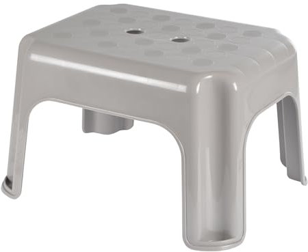 Homéa, Marchepied Plastique 40 x 30 x H23 cm Taupe