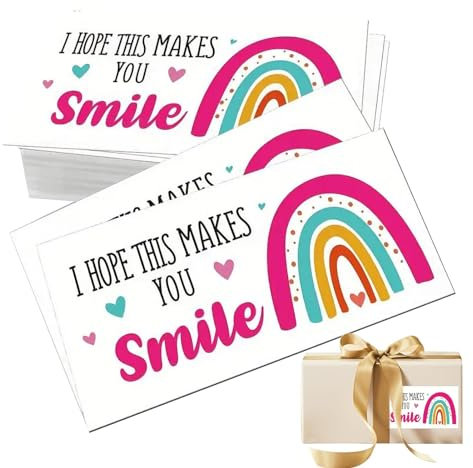 Teksome Business-Dankeskarten, I Hope This Makes You Smile Visitenkarten, süßes Dankeskarten-Set, verdickte Karten für Boutique