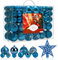 Aitsite 101 Stück Christbaumkugeln Dunkelblau Weihnachtskugeln 6CM/4 cm/2 cm Kunststoff Christbaumschmuck Wandbehang Ornamente Weihnachtsbaum Kugeln Flitter Tür Dekorationen Festival Dekore(Navy Blau)