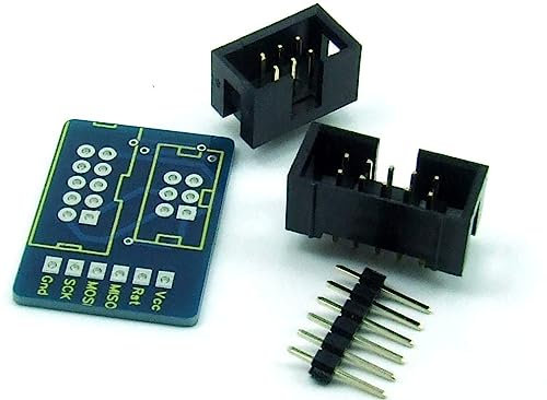 POPESQ® 1 Stk. x KIT Adapter IDC 6-10 polig Stiftleiste Breadboard Flachbandkabel #A682